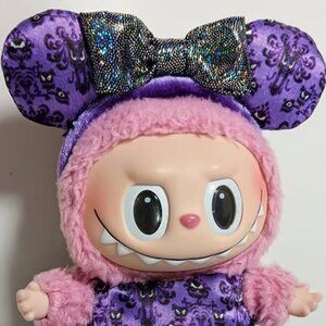 Custom Made Disney Haunted Mansion Wallpaper Minnie Ears that Fit Labubu